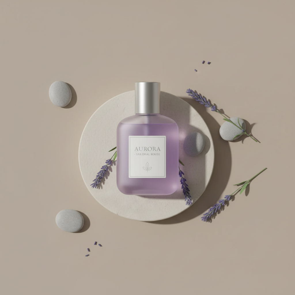 Premium Botanical Mouthwash - Lavender Top View