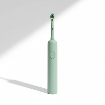 Sage green electric toothbrush